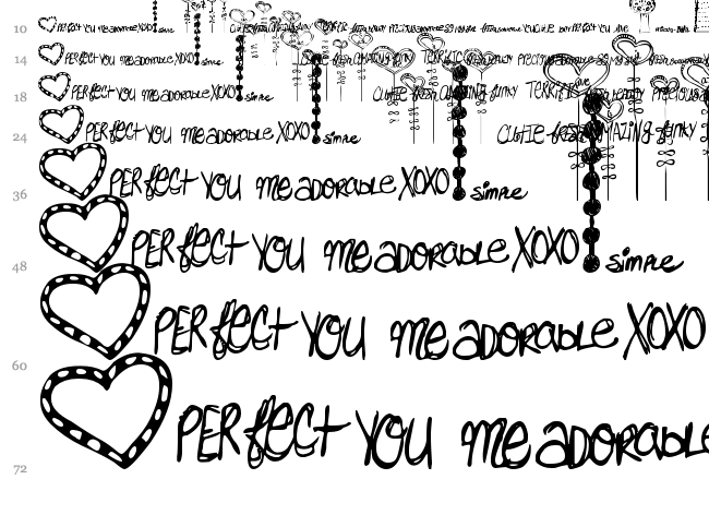 MTF Doodlewhats font waterfall